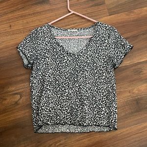 Cheetah Print V-neck